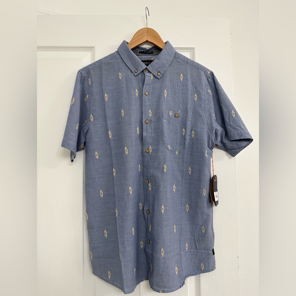 Short Sleeve Classic Fit Button Down Shirt, designed pattern